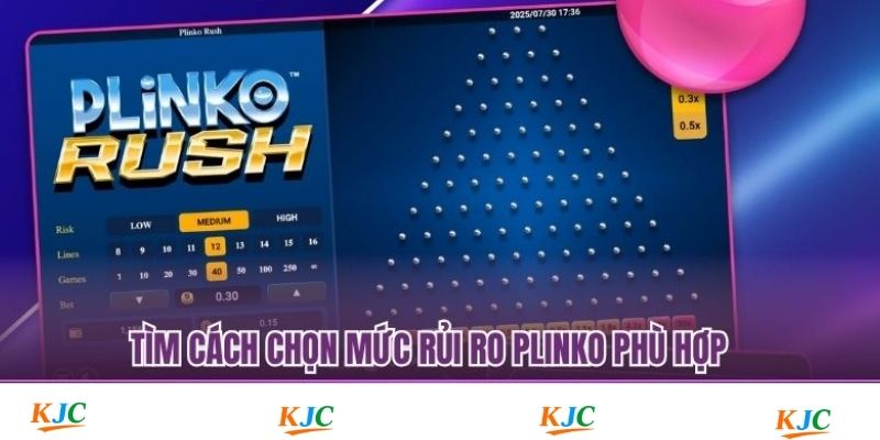 Tìm cách chọn mức rủi ro Plinko phù hợp